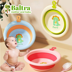 Baltra  Foldable Washbasin Baby Cute Face Foot Wash Basin Kids Folding Wash Bin