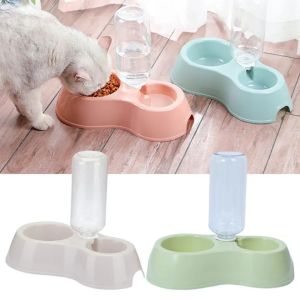 Pet Bowl 2 IN 1 Double Cat Dog Round Bowls/Bekas Makanan Kucing Ancing