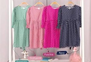 Promo Ramadhan Gamis Motif Polkadot Anak-anak