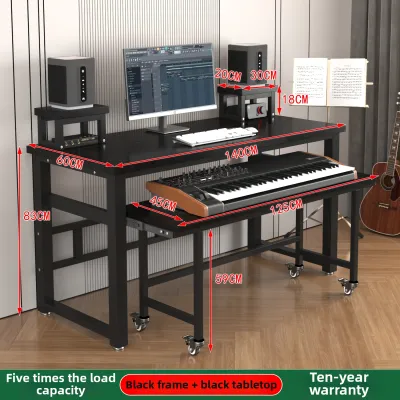 Electronic Keyboard Table Editing Workbench Electric Piano Ancient Piano Table MIDI Keyboard Table Keyboard Stand Mixer Music Production Table