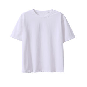 เสื้อยืดคอกลมแขนสั้นผ้าฝ้ายแท้สำหรับผู้หญิง ทรงหลวม ฤดูร้อน 2023 เสื้อยืดคอกลมแขนสั้นสีดำ สไตล์เกาหลี แฟชั่น