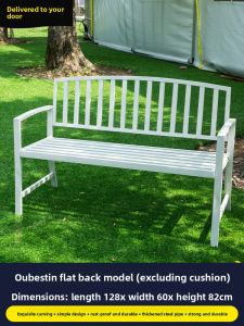 MEIDIHUAFU | Outdoor Long Bench with Backrest