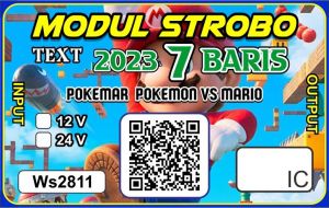 Modul strobo teks 7baris POKEMAR 12V/24V ws2811