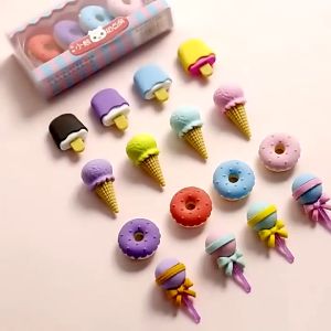 4pcs pack dessert eraser set rubber creative pencils eraser school Office supplies wholesale amend wholesale