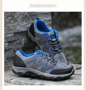 Mens Outdoor Climbing Shoes Breathable Sports Casual Hiking Shoes Anti-slip Travel Lightweight Soft Bottom Shoes