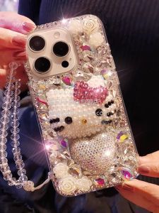 Luxury Rhinestone Full Cover Protection iPhone 15 pro Max Case Creative Acrylic Shell for Apple 16 pro Max 14 plus 13 pro 12 pro Max 11 XS Max