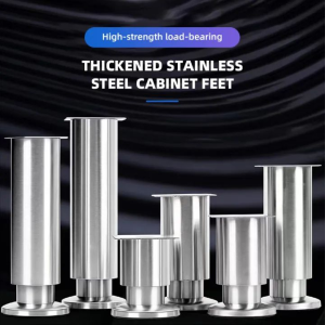 Stainless Steel Furniture Leg Adjustable Table Feet Replacement Cabinet Sofa Metal Foot with Screws Furniture Hardware