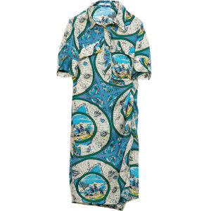 Retro Silk Knot Waist Casual Dress