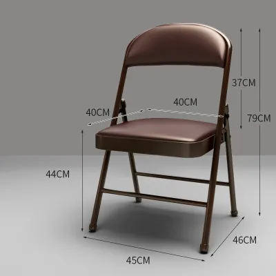 LALA Conference Folding Chair Home Computer Leisure Seat Simple Office Back Chair Desk Meeting Seat Chair Study Leather Chair No installation折叠椅