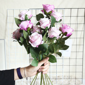 Artificial Flowers Silk Rose Long Branch Bouquet Brial Wedding Home Decoration Fake Plants DIY Wreath Supplies Accessories props