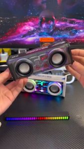 V8 Bluetooth Speaker 10W TWS Transparent Speaker 【RGB Light Modes |  TWS Couplets | 360° Stereo Surround Sound】