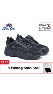 FIURI - NEW ERA - LILY 33-40 FULL HITAM - SNEAKERS BERTALI KANVAS SOL KARET ANAK PEREMPUAN LAKI-LAKI - SEPATU KETS TRENDY PRIA WANITA DEWASA - SEPATU CASUAL KERJA KULIAH SEKOLAH SD SMP SMA BERTALI COWOK CEWEK MURAH PROMO DISKON BONUS KAOS KAKI