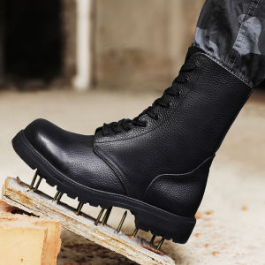 CHUAN  Military Genuine leather boots men Combat Infantry tactical boots askeri bot army  army shoes