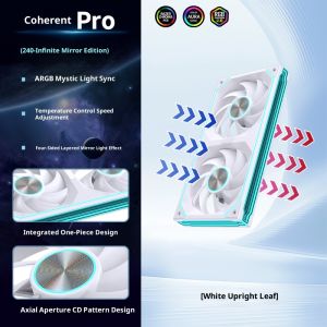 LOVINGCOOL Coherent Pro-360/240/120 ARGB digital display PC fan computer case Siamese Building block fan Integration