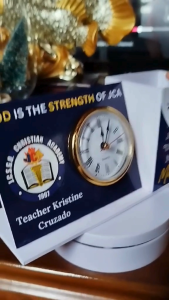 Personalized Sintra Board Pen holder with Round Clock Quotes 2026 Monthly Calendar and Photo