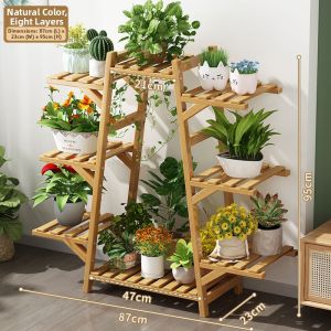 Creative Wooden Multilayer Flower Shelf
