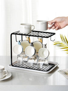 Living Room Stainless Steel Cup Rack Tea Cup Mug Holder Creative Drainage Storage Shelf for Coffee Cups And Mugs