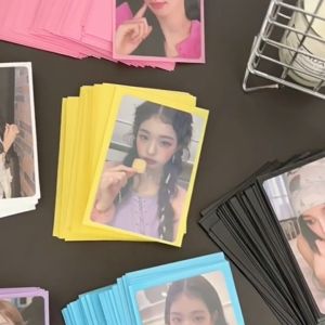 BF-C1272 Inner Sleeve Photocard Warna Macaron Idol Kpop Transparan / Kolbuk Plastik PC Pelindung