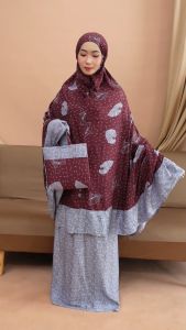 Mukena Batik Anjani Rayon Dewasa Jumbo Nyaman Cantik Mewah Adem Lembut