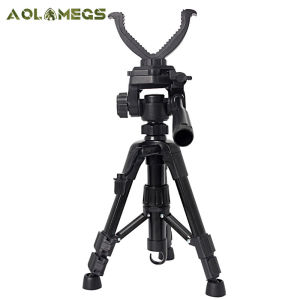 Outdoor Hunting Tripod Durable Adjustable Height Hunting Stand Aluminum V-Yoke Shooting Rack Multifunctio Hunting Safe Accessory