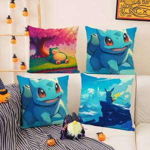 Bandai | Pokemon Nurse Joy Anime Plush Pillow Cover Soft Short Plush Cushion Cover For Sofa Bedroom Living Room Decor Gift