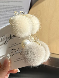 กิ๊บติดผมขนกระรอกพร้อมลูกปัด ทรงครึ่งหัว สำหรับผมสั้น กิ๊บติดผมทรงเจ้าหญิง ดีไซน์ใหม่ ดีไซน์เก๋ไก๋ สำหรับเด็กผู้หญิง