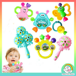 7Pcs set Newborn Toddler Baby Shaking Bell Rattles Teether Toys Kids Hand Toys Mainan