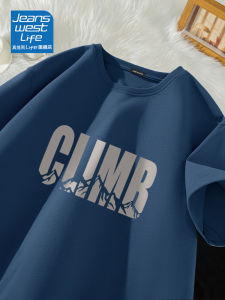 Jeanswest Li Sport Short Sleeve T-Shirt Cotton Pure Summer New Style Basketball Youth Casual Loose Fit round Neck Top