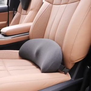 Memory Foam Lumbar Support Pillow for Car Seat - Lower Back Support Cushion for Office Chair for Waist & Hip Pain Relief& Ergonomic Streamline & Convex Design for Sitting丨Driving丨Traveling