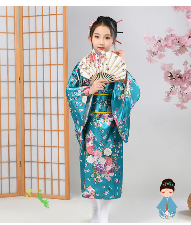 Japanese Traditional Dress Kimono Robe for Kids Girls Costume Lazada PH