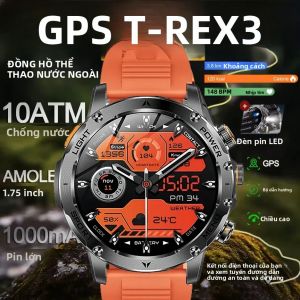 Đồng Hồ Thông Minh Nam 1000mAh Pin Dung Lượng Lớn Cuộc Gọi Bluetooth Chống Nước Thể Thao Theo Dõi Sức Khỏe Với Đèn Pin Ngoài Trời Màn Hình AMOLED