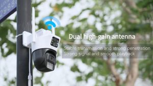 VStarcam CG663DR 4G Smart Camera Outdoor Waterproof 2MP กล้องวงจรปิดใส่ซิมได้ มี2กล้อง 2เลนส์ มูมมอง 360องศา - ราคา เสริมจมูก - รสเซ็นเซอร์