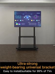 Bear 300kg TV Stand Monitor ,TV monitor stand (support 32-90 inch screen) 360° universal wheel