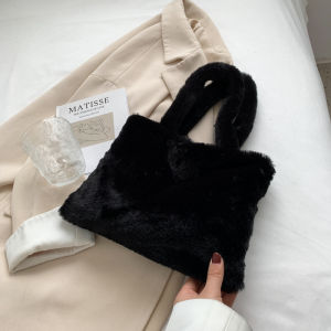 Túi Tote Nữ Túi Xách Sang Trọng Dung Tích Lớn Túi Mua Sắm 2021 Mới Thời Trang Túi Cầm Tay Mini Thời Trang/ Phong Cách Ví Lông Tơ Dành Cho Nữ