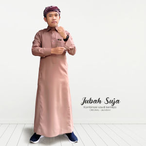 DeJubah - Jubah SUJA (Saudi & Kemeja) Jubah pria gamis dewasa berkerah kemeja dan lengan bermanset