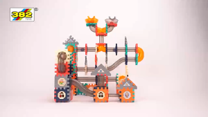 DIY Track Pipeline Rolling Colorful Balls Building Blocks Educational Puzzle Slide Ball Assembly Track Toy for Kids Focus Concentration Training Kindergarten Children Toys
