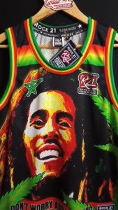 Bob Marley Reggae Tank Top Jersey Imported Premium Air Cool Fabric