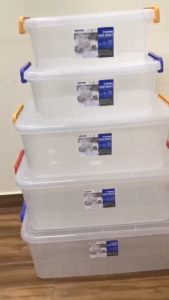 Thùng nhựa duy tân đa năng trong suốt BỘ 3 (10L + 15L + 30L)