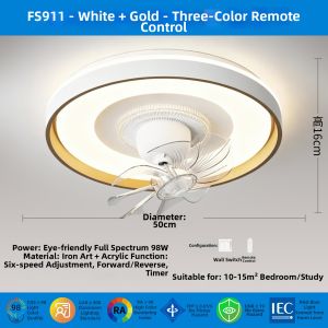 Quiet Invisible Ceiling Fan Light