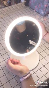 Gương Trang Điểm Để Bàn Có Đèn Led Gương Gấp Gọn Bỏ Túi Tiện Lợi Với 3 Chế Độ Ánh Sáng Thông Minh.