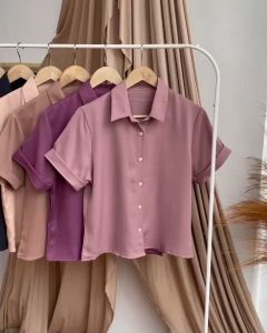 Mihar Store: Kemeja Wanita Polos & Casual Santai Formal