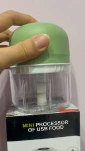 Máy Xay Tỏi Ớt Mini Sạc Usb – Dung Tích 250ml – Thiết Kế Nhỏ Gọn Tiện Lợi