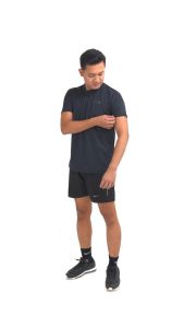 Jersey Kaos Dry Fit Olahraga Polos Running Gym Badminton Dice Cobalt Blue