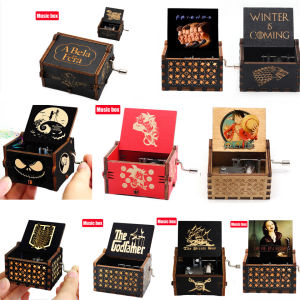 Bandai | HOTSALE MANGY STYLES Antique carved Wooden Hand Crank Music Box Action Toy Figure Anime Model Birthday Gift