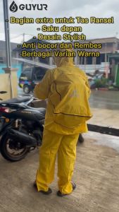Jas Hujan Kangguru Pria Wanita Jumbo Original Guyur Bahan Premium