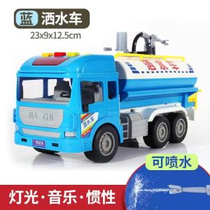 ของเล่นรถฉีดน้ำพ่นน้ำสำหรับเด็กไซส์ใหญ่งานวิศวกรรมรถดับเพลิงขนาดเล็กสำหรับเด็กชายดนตรี