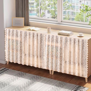 Kitchen Cabinet Door Curtain Cloth Magic Tape Lace Dustproof Home Use Rack Shelf Shoe Cabinet Bookcase Concealment Curtain