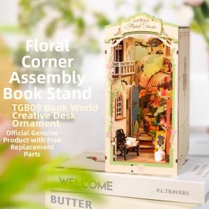 Robotime | Alice in Wonderland Bookend DIY Model Puzzle Handmade Gift