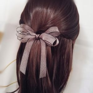 Adult Butterfly Knot Hair Clip Spring Clamp Hair Accessories Womens Popular Back of Head One-Word Clip Fashionable Hair Cards