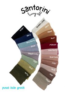 05 meter Kain Santorini Bahan Santorini Shimmer shimer slik luxury premium bahan gamis dress blouse